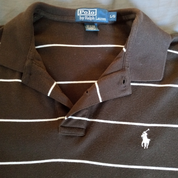 POLO RALPH LAUREN Brown size L shirt - Picture 2 of 3